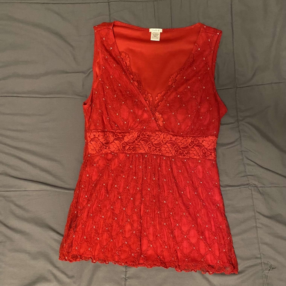 Studio Y: size large: sleeveless: dress shirt